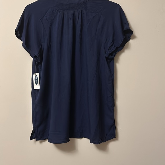Old Navy navy blue V neck pullover blouse new with tags  attached size smalll - Picture 5 of 6